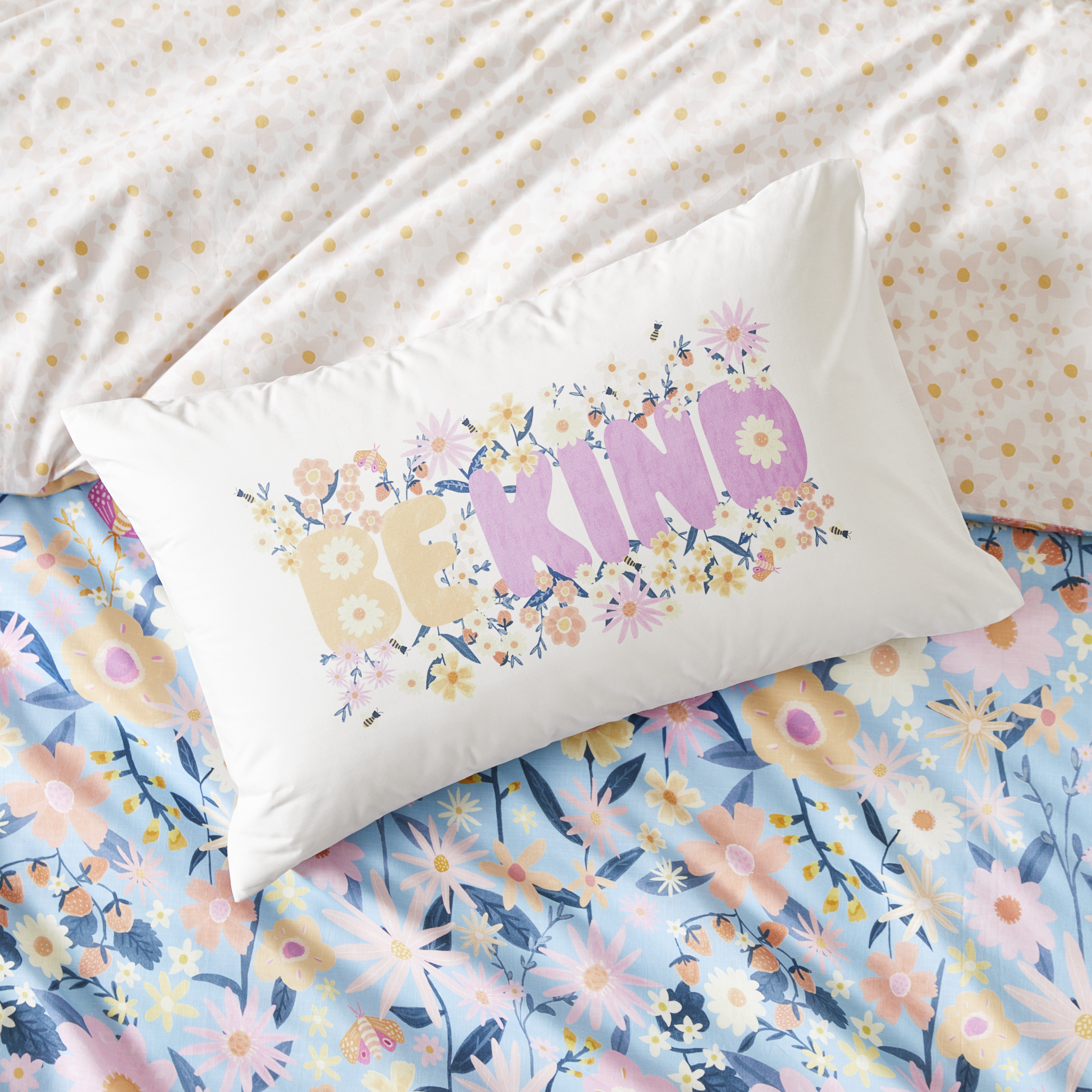 Adairs Kids Be Kind Kids Pillowcase Adairs