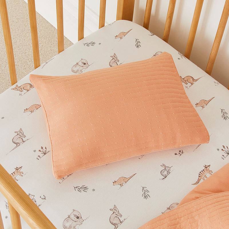 Boston Clay Jersey Quilted Cot Quilt Cover Set