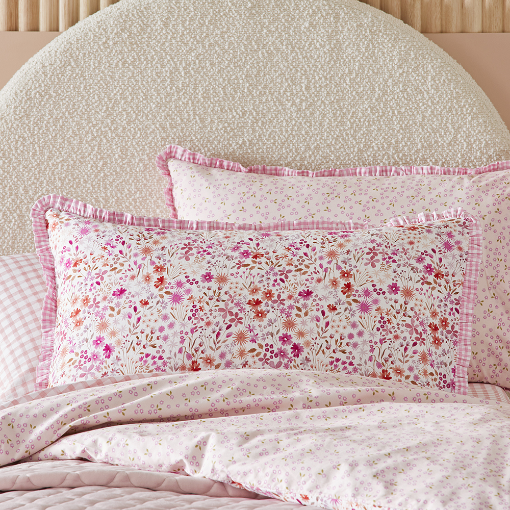 Adairs Kids Lulu Pink Ruffle Quilt Cover Set Adairs