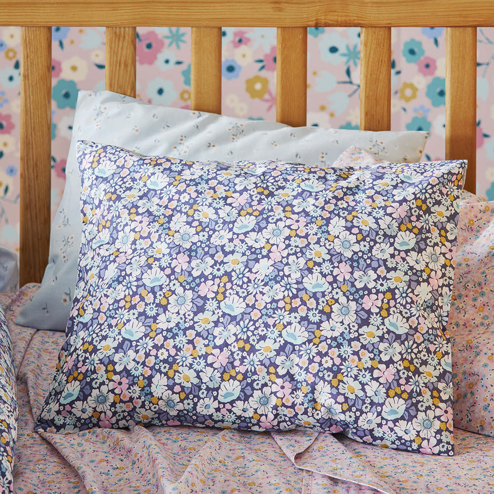 Adairs Kids Heirloom Betsie Blue Navy Floral Quilt Cover Set Adairs