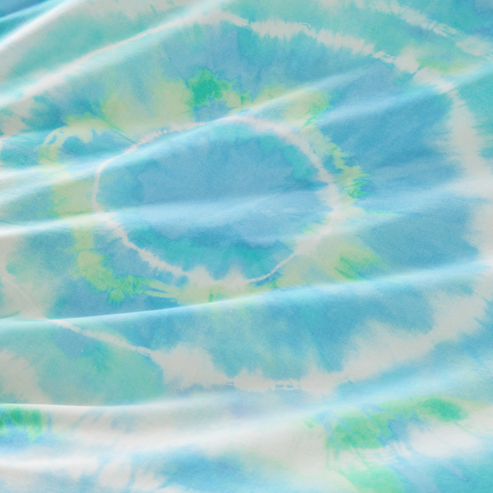 Adairs Kids Zephyr Tie Dye Aqua Quilt Cover Set Adairs
