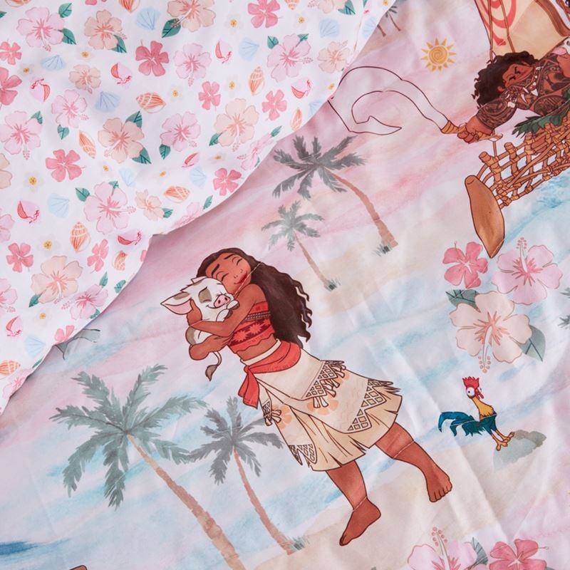 Disney Moana Loves The Sea Sunset Quilted Quilt Cover Set