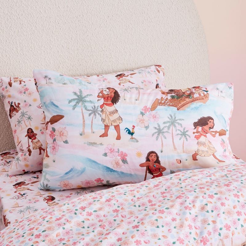 Disney Moana Loves The Sea Sunset Quilted Quilt Cover Set