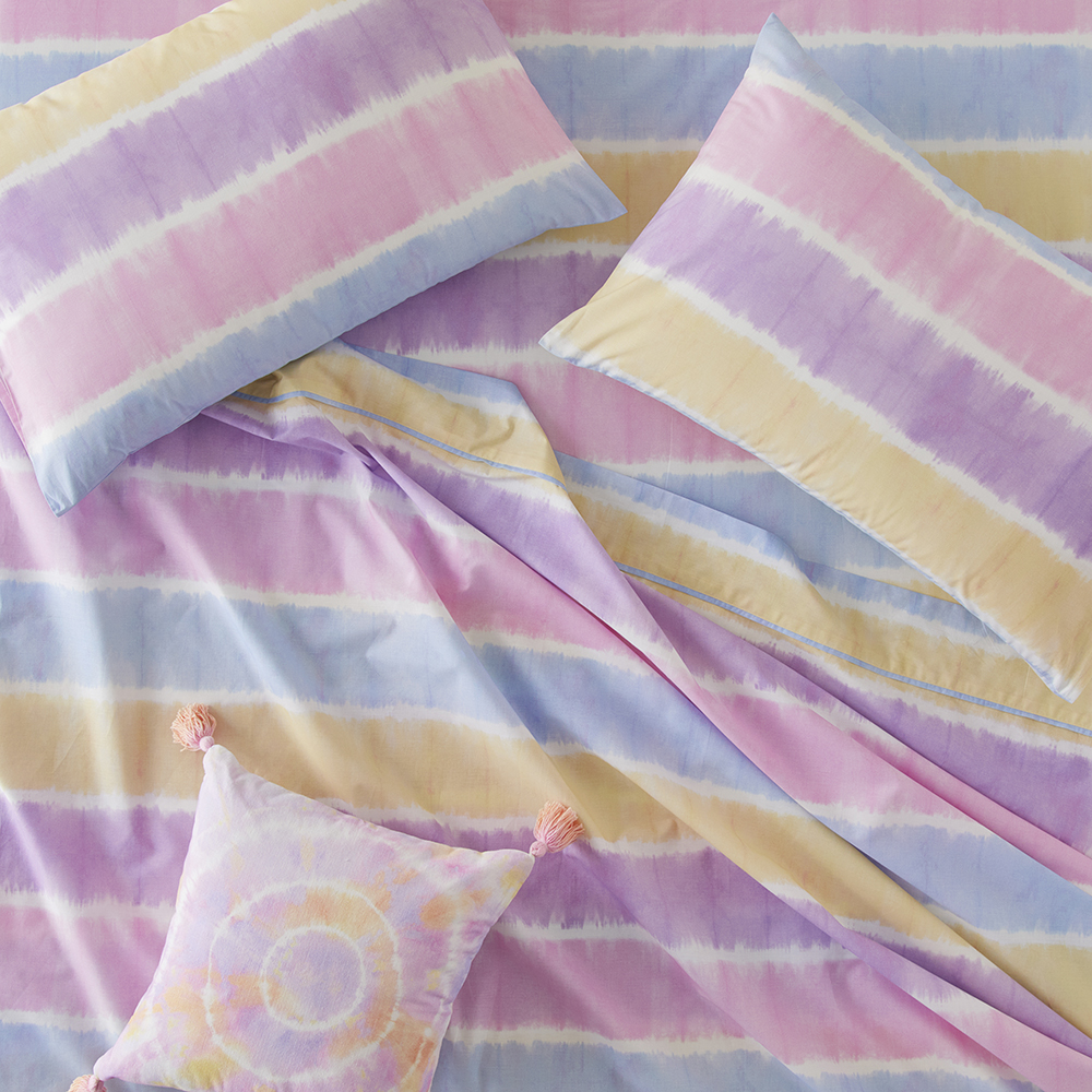 Adairs Kids Zephyr Tie Dye Bubblegum Sheet Set Adairs