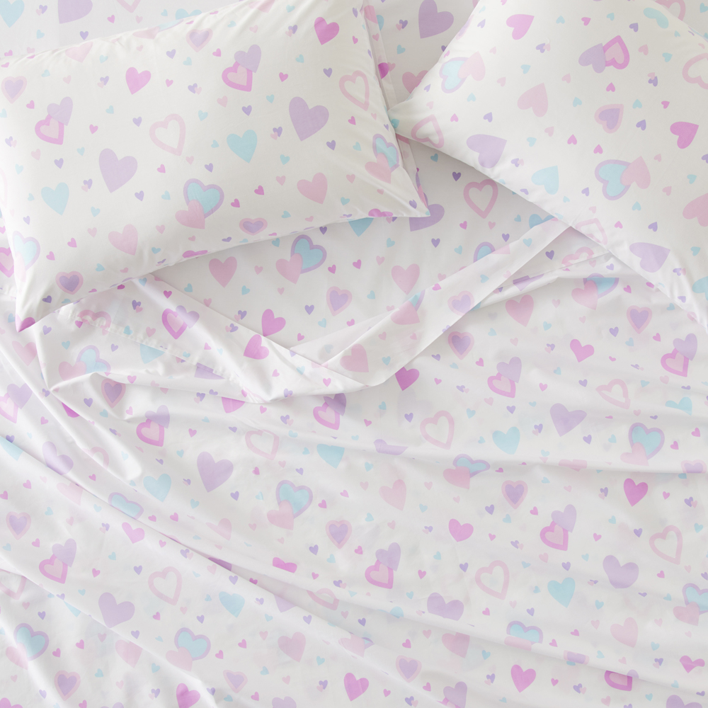 Adairs Kids - I Heart You White Sheet Set | Adairs