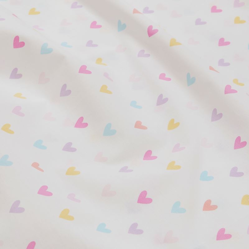 Rainbow Love White Cot Sheet Set