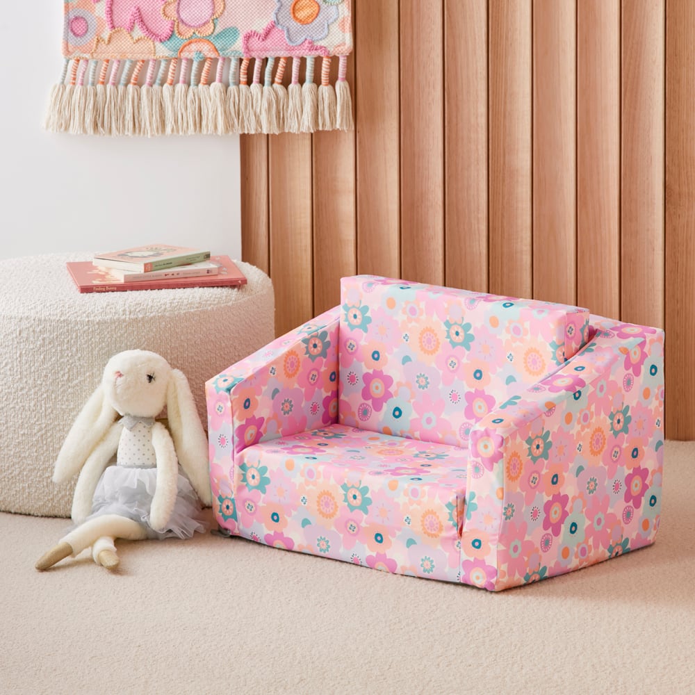 Adairs Kids - Poppy Floral Flip Out Sofa | Kids Furniture | Adairs