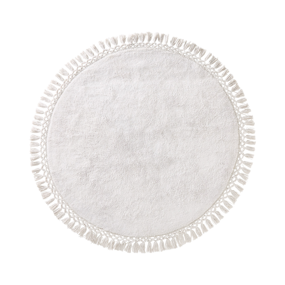 Adairs Baby Grey Tassel Rug Adairs