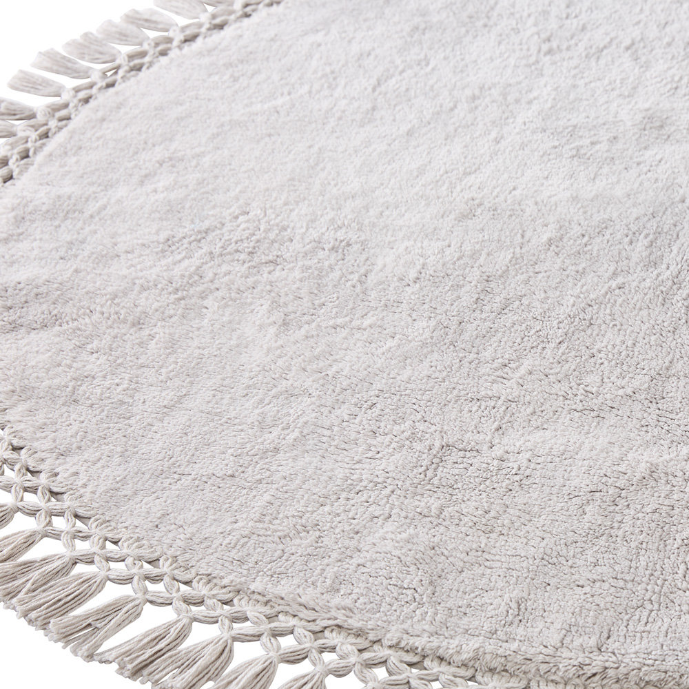 Adairs Baby Grey Tassel Rug Adairs