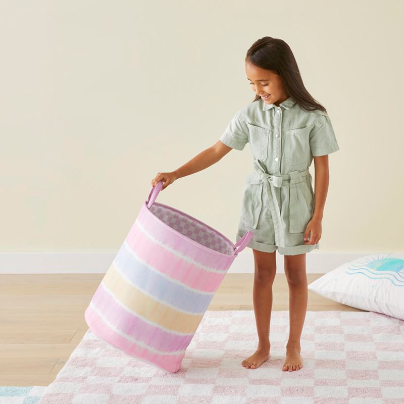 Adairs Kids - Designer Pink Tie Dye Printed Basket | Adairs