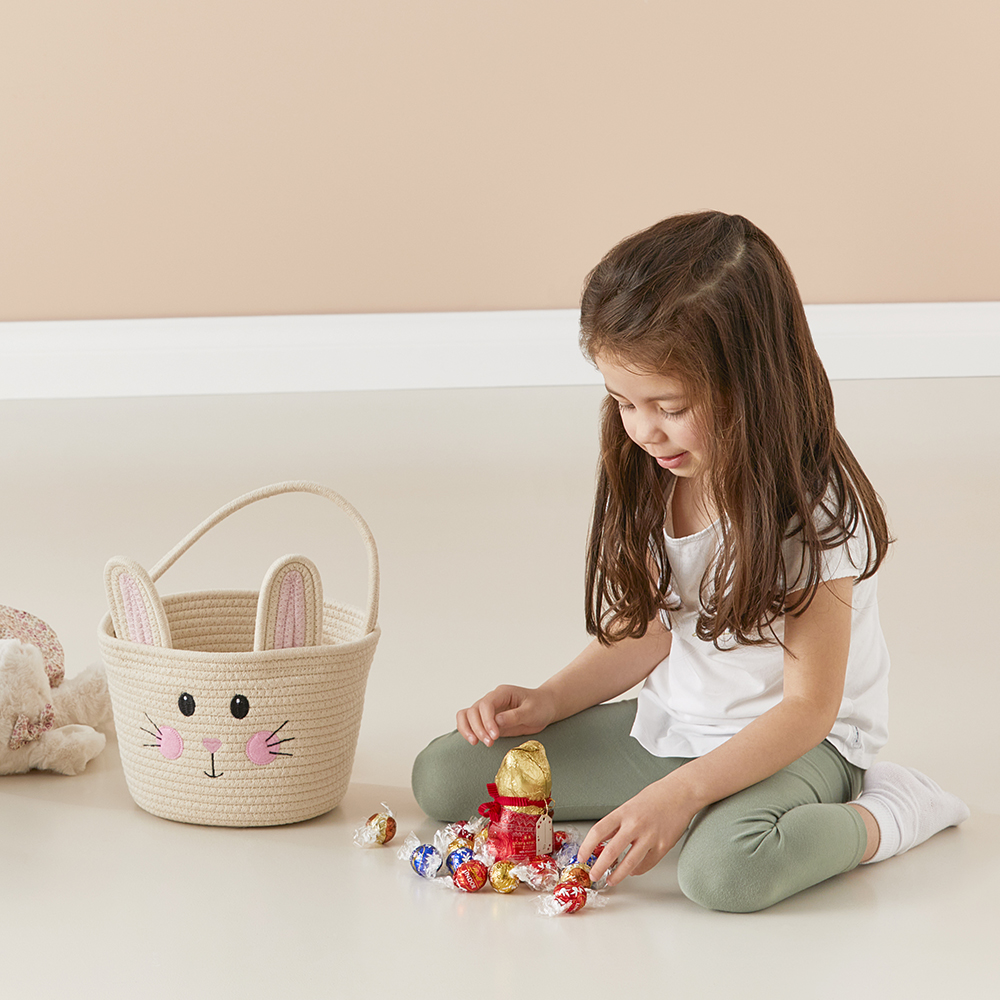 Bunny Pink Bunny Basket | Adairs