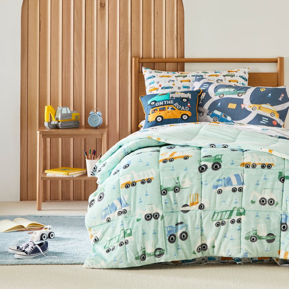 Adairs Kids Super Cuddly Tough Trucks Blanket Adairs