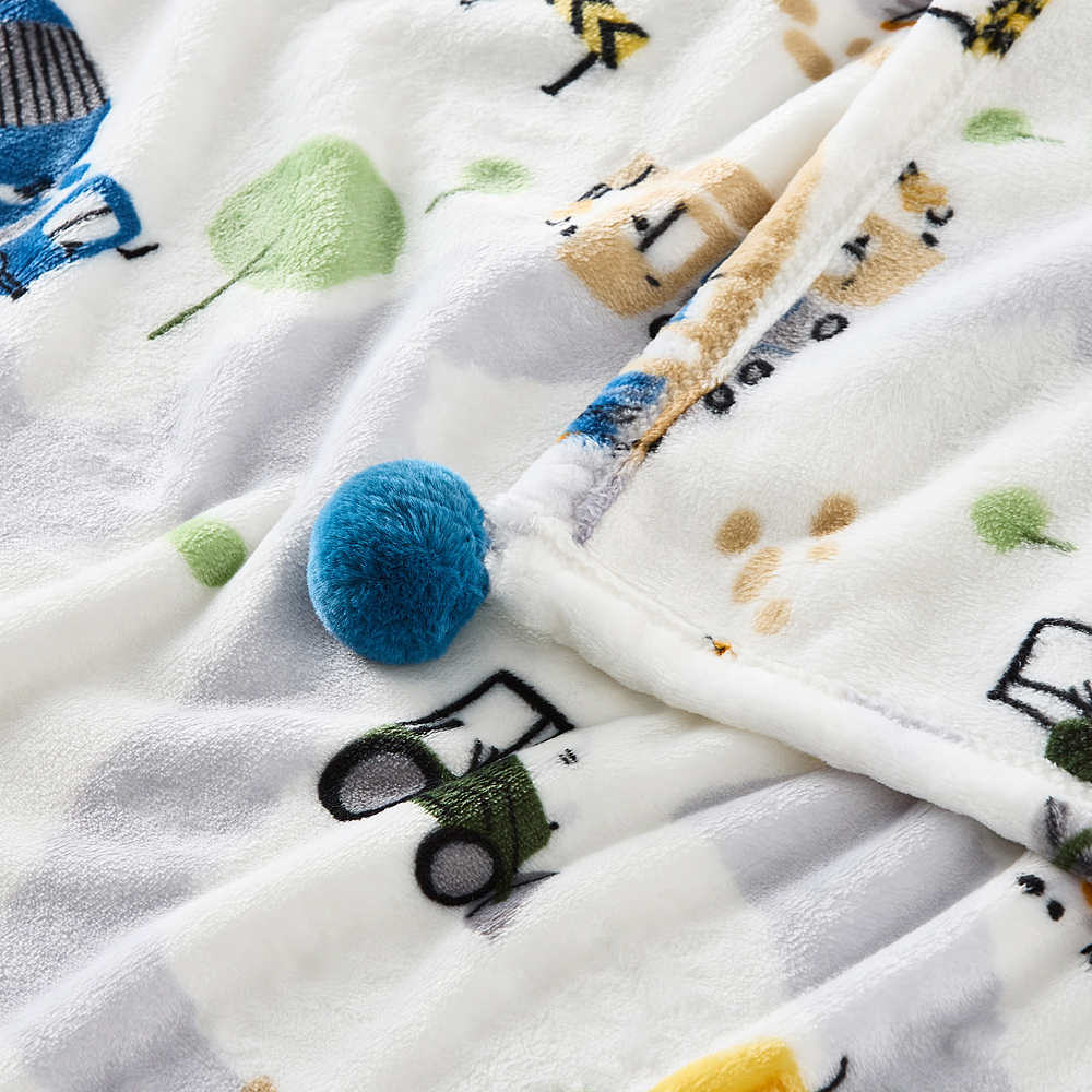 Adairs Kids Novelty Ultra Soft Construction Zone Blanket Adairs