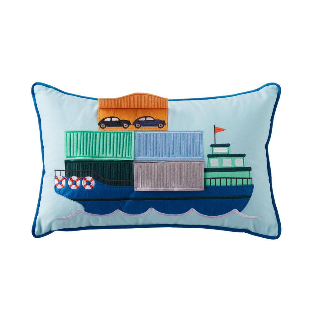 Adairs Kids Container Ship Classic Cushion Adairs