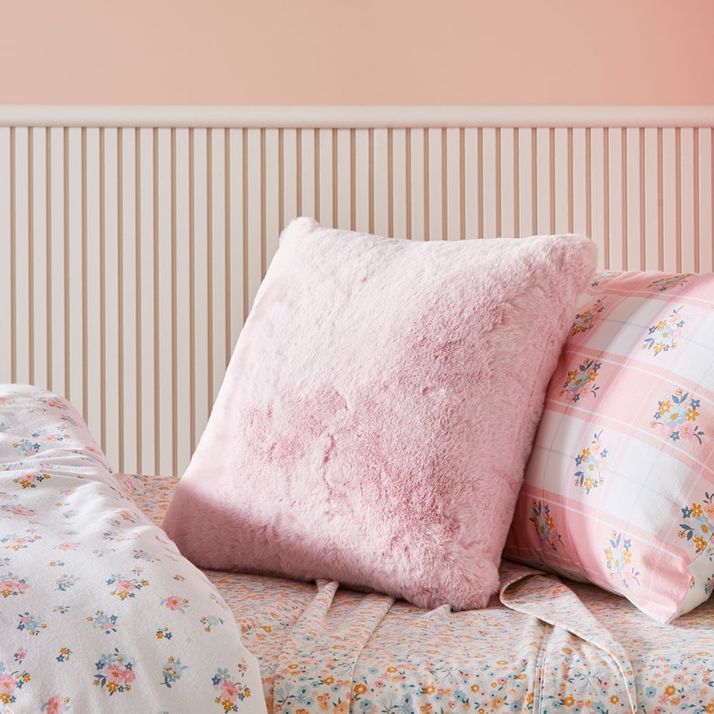 Pink bed sales cushions