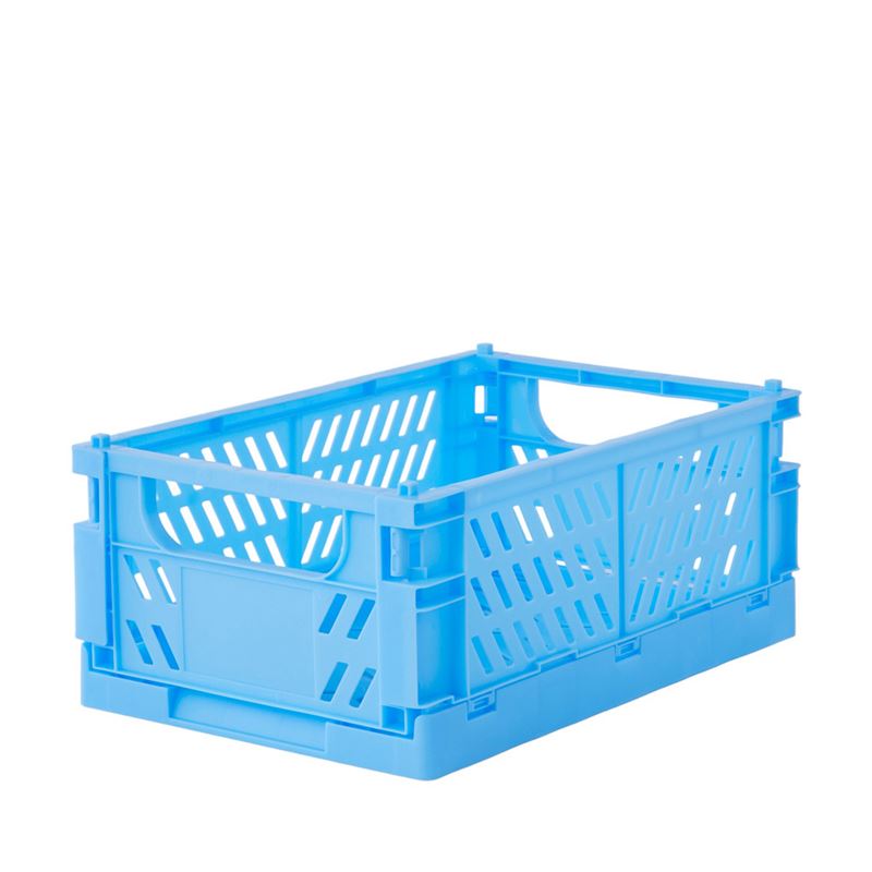 Foldable Blue Large Storage Boxes Pack of 2