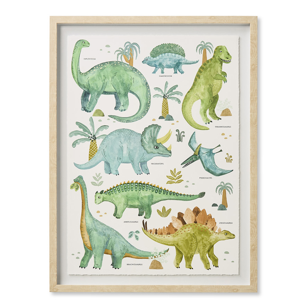 Adairs Kids Dinosaur Explore Wall Art Adairs