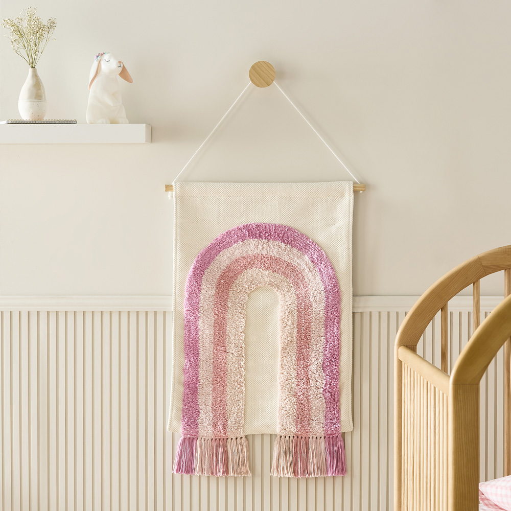 Adairs Kids Tufted Rainbow Multi Designer Wall Décor Adairs