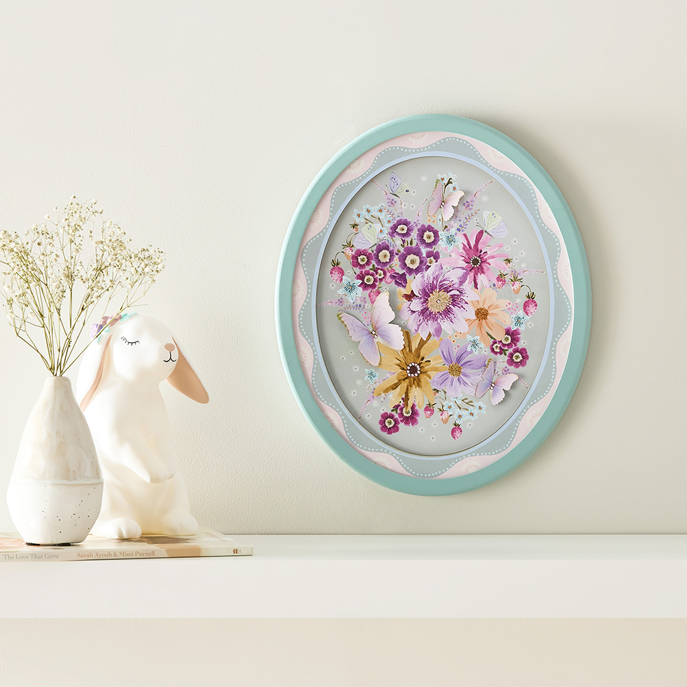 Adairs Kids - Heirloom Butterfly Floral Wall Art | Adairs