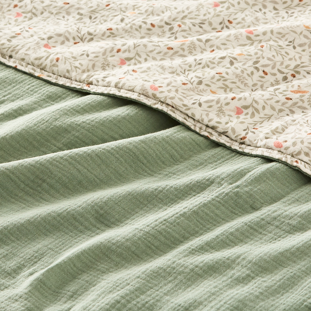 Adairs Baby - Maxwell Forest Leaf Fern Muslin Coverlet | Adairs