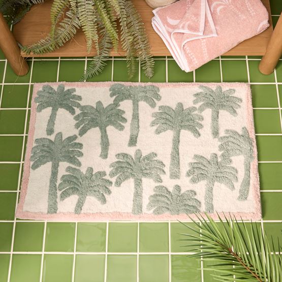Palm Tree Seafoam Multi Bath Mat