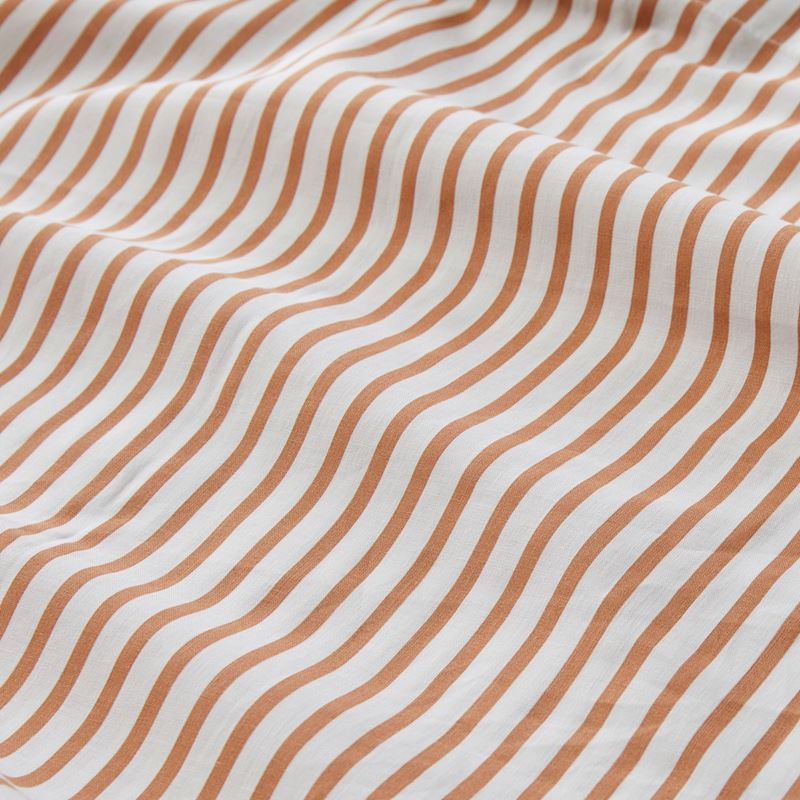 Clay Stripe Printed Percale Sheet Set
