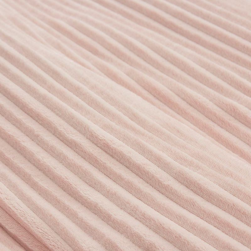 Soft Pink Fur Ribbed Quilt Cover Set