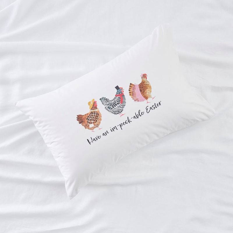 Have An Im-Peck-able Easter Text Pillowcase