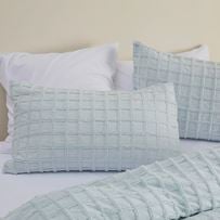Andie Light Aqua Tufted Pillowcases