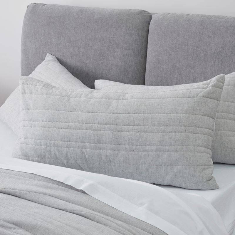 Fraiser Grey Chambray Quilted Pillowcases