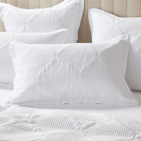 Peyton Off White Quilted Pillowcases