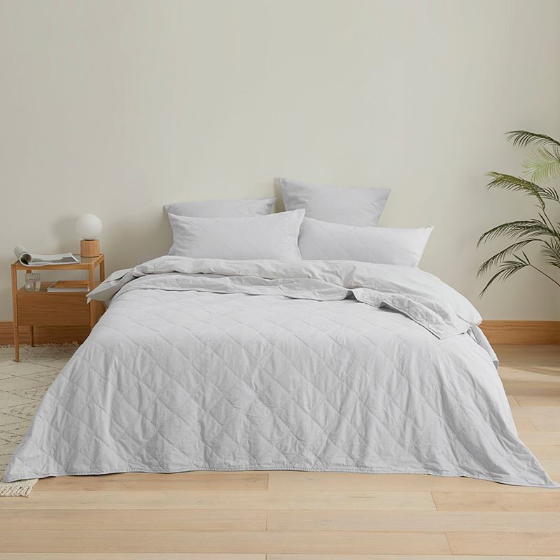 Stonewashed Cotton Cloud Quilted Coverlet Separates