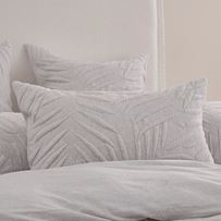Airlie Palm Cloud Grey Jersey Quilted Pillowcases