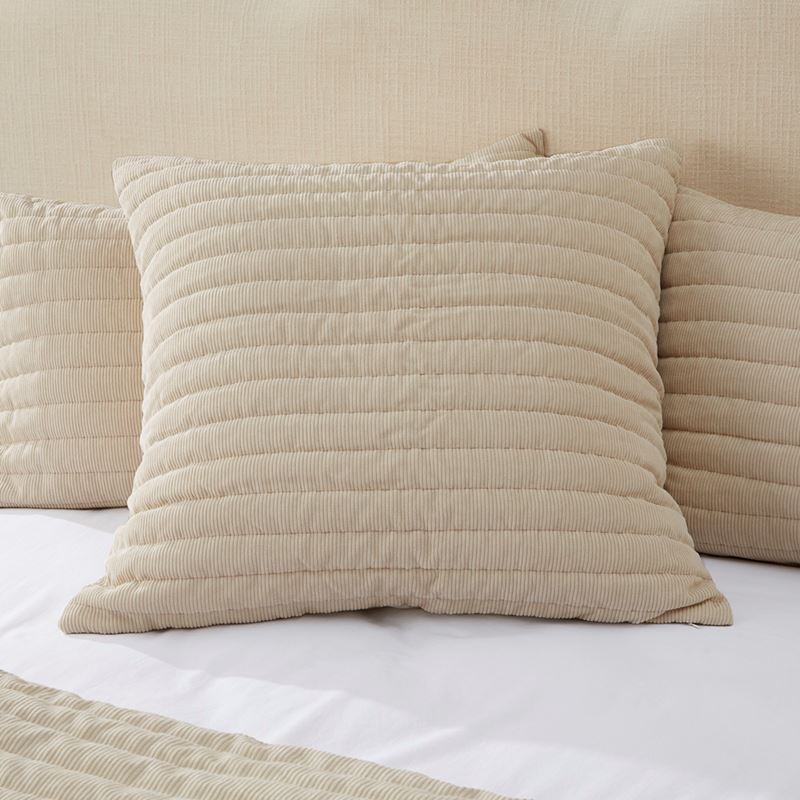 Kendall Natural Corduroy Quilted Pillowcases