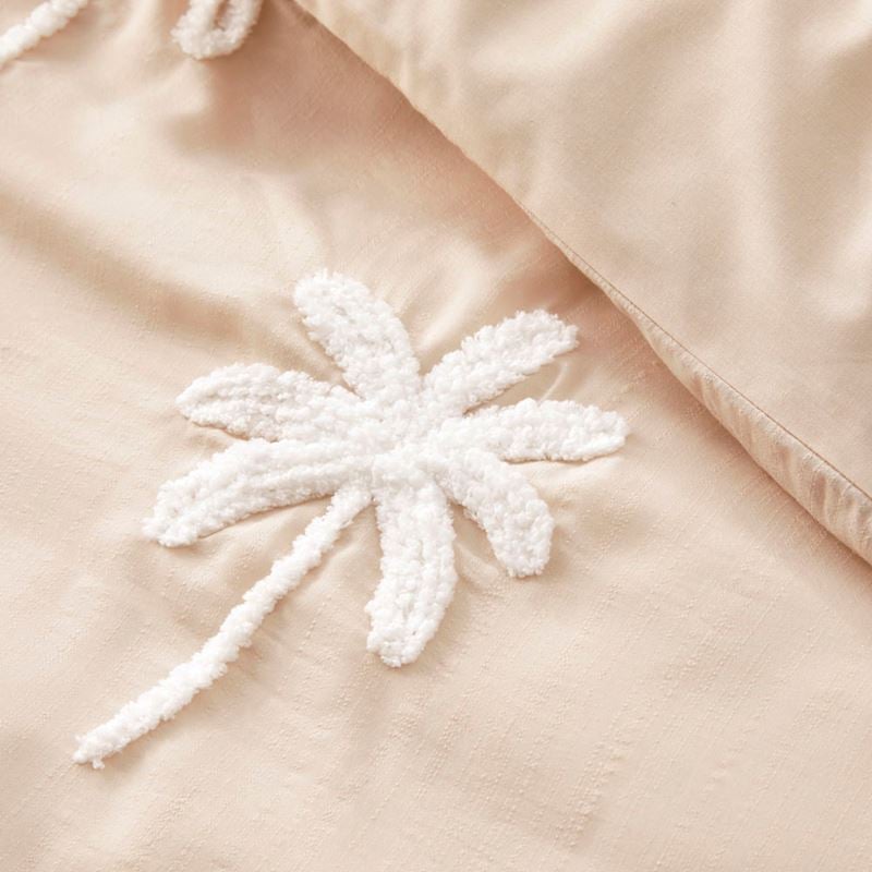 Palm Natural Tufted Quilt Cover Set