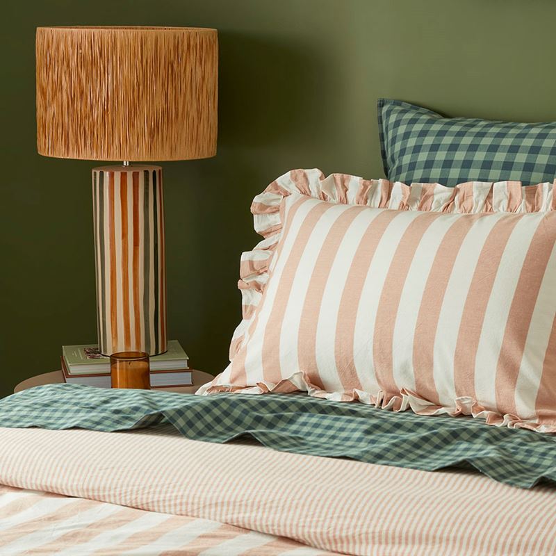 Biscuit Stripe Ruffle Quilt Cover Set + Separates