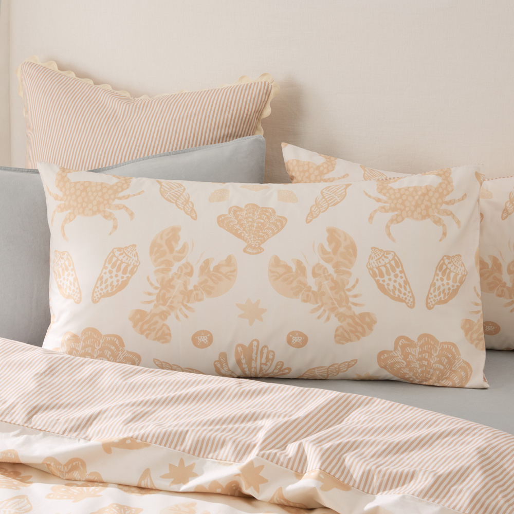 Kirra Pale Peach Pillowcases Adairs