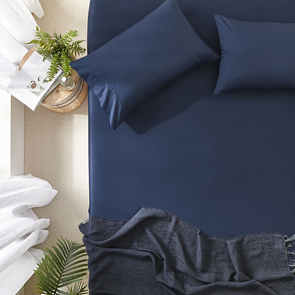 Worlds Softest Cotton Navy Fitted Sheet Separates