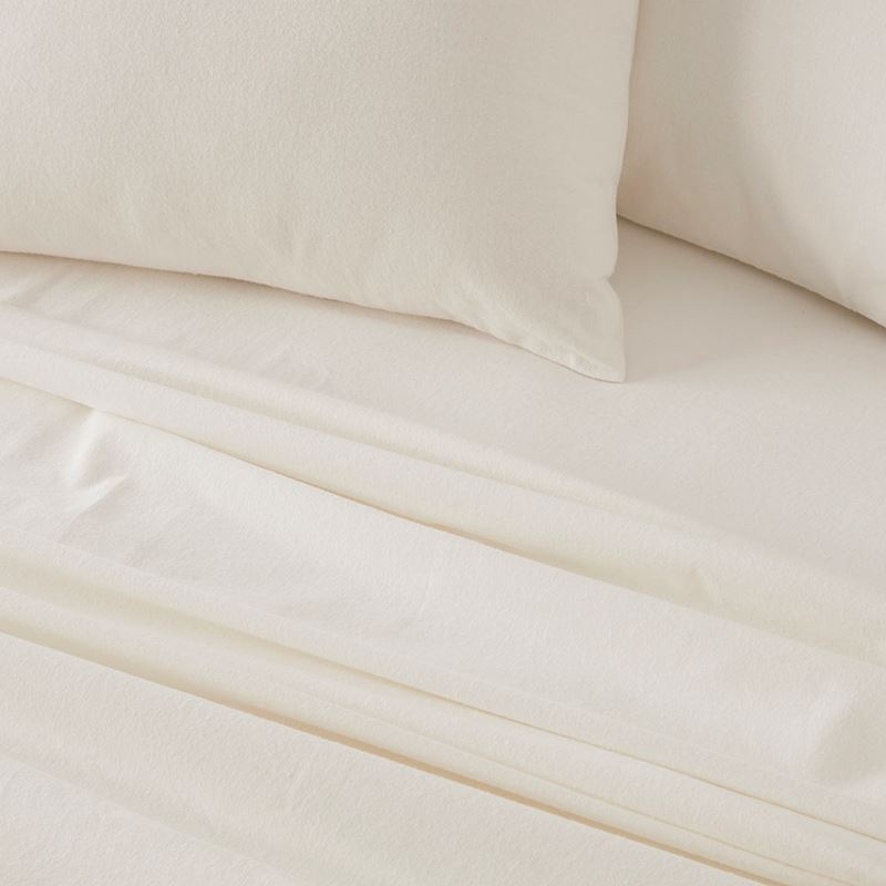 Flannelette White Plain Dye Pillowcases