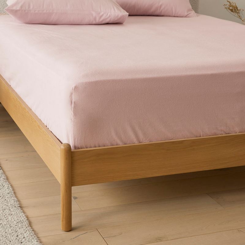 Flannelette Pink Plain Dye Sheet Set