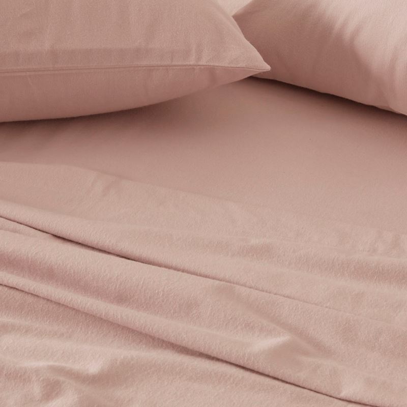 Flannelette Pink Plain Dye Pillowcases