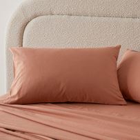 Flannelette Clay Plain Dye Pillowcases
