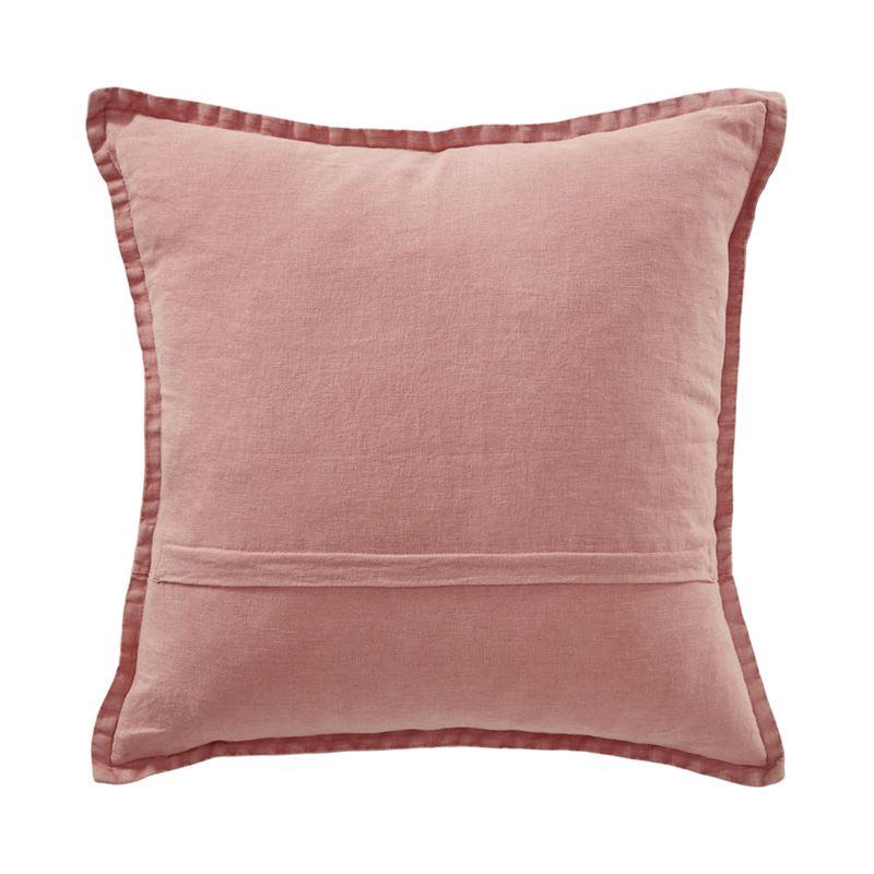 Belgian Misty Rose Vintage Washed Linen Cushion