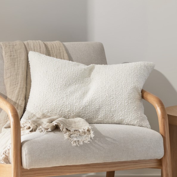 White textured cushions discount
