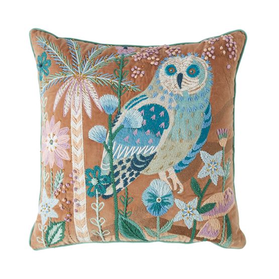 Raven Brown Owl Cushion