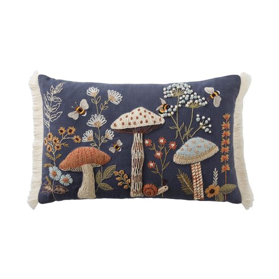 Mushroom Blue Cushion