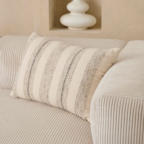 Monroe Natural Stripe Cushion