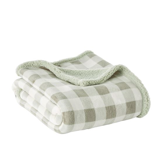 Maisy Sage Gingham Pet Blanket