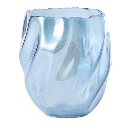 Wave Blue Flared Vase