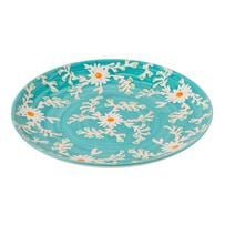 Fiore Teal Round Platter